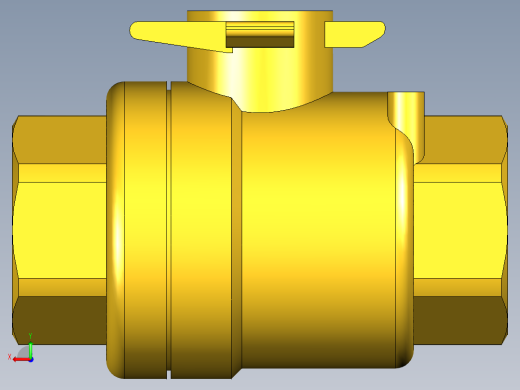 管道手动球阀-水管开关阀-手动阀门395_01_E_1_body后视缩略图