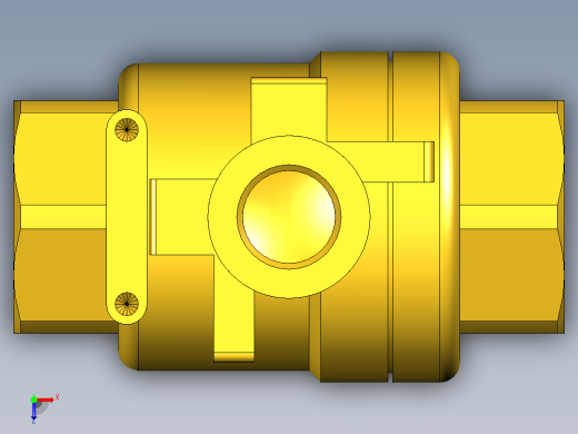 管道手动球阀-水管开关阀-手动阀门395_01_E_1_body俯视缩略图