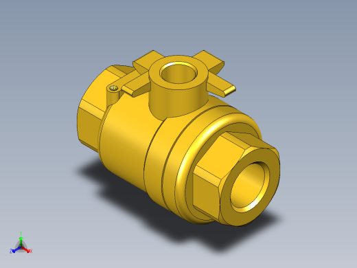管道手动球阀-水管开关阀-手动阀门395_01_E_1_body正等轴测缩略图