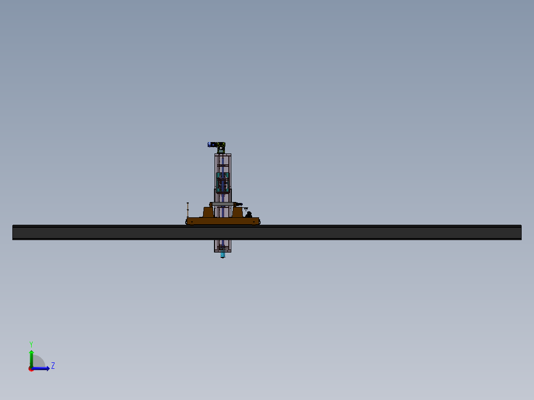龙门式矿山采样机sw14可编辑左视图