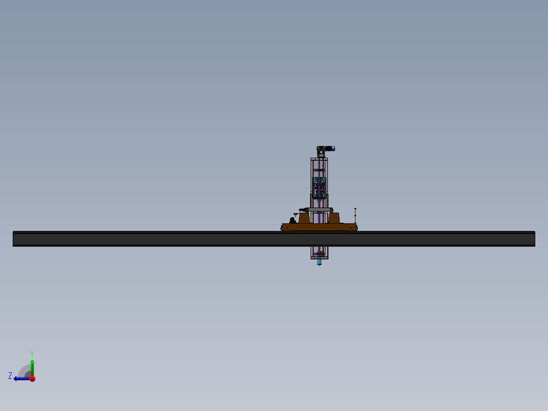 龙门式矿山采样机sw14可编辑右视图
