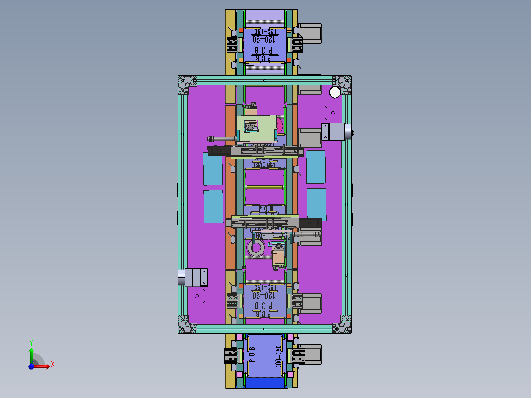 胶条自动组装机sw18可编辑前视图