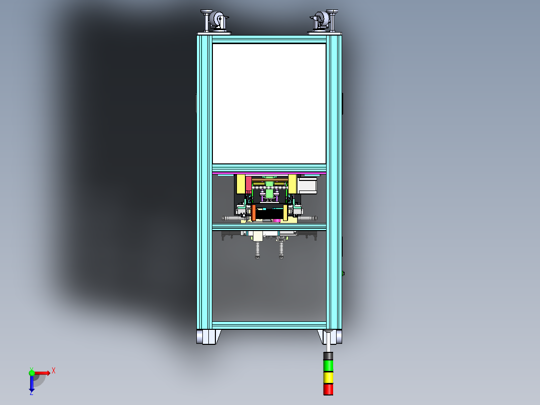胶条自动组装机sw18可编辑俯视图