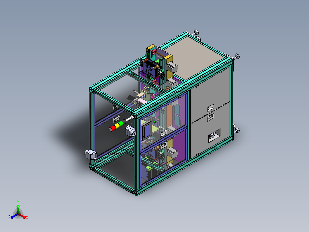 胶条自动组装机sw18可编辑正等轴测图