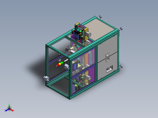 胶条自动组装机sw18可编辑正等轴测缩略图