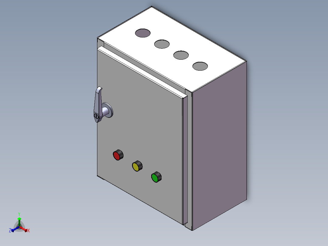 电源箱正等轴测图