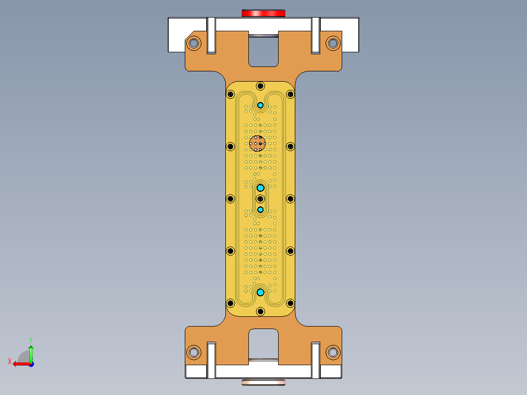 小尺寸方块铝板侧铣上表面高光程序模型后视图