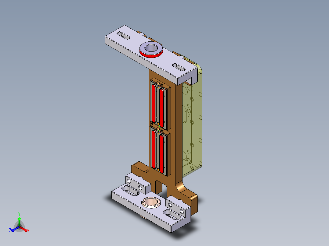 小尺寸方块铝板侧铣上表面高光程序模型正等轴测图