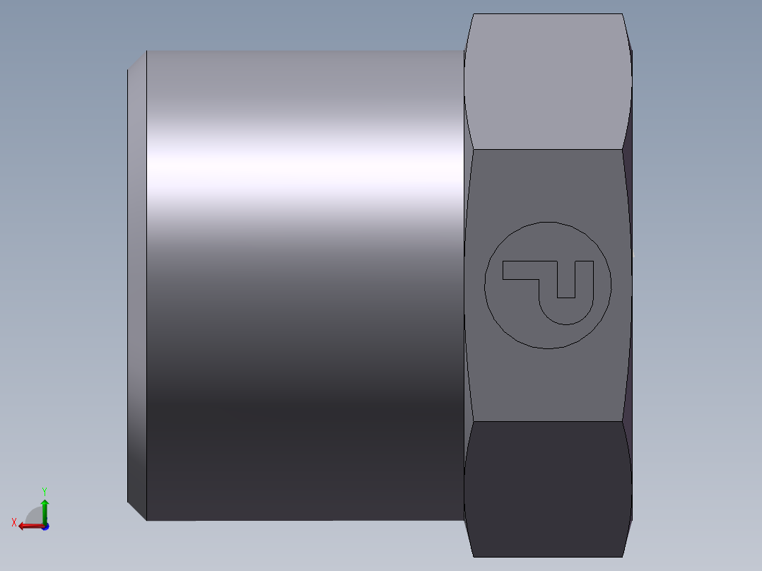 堵头 4C+4D 管端堵、4C-14后视图