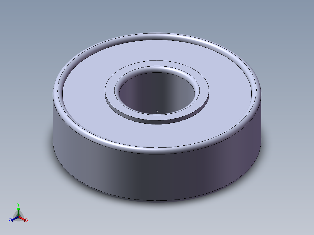 E2.608-2Z-C3 NSK深沟球轴承正等轴测图