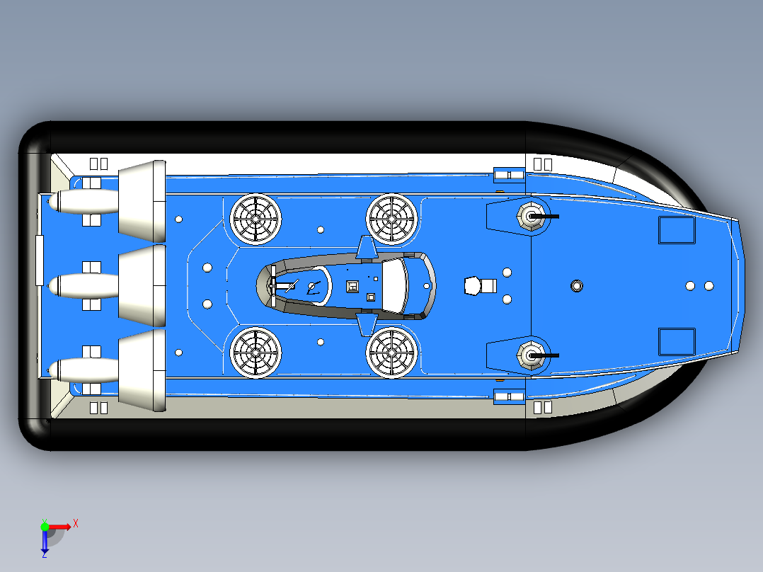 B3003774-ZUBR 气垫船俯视图