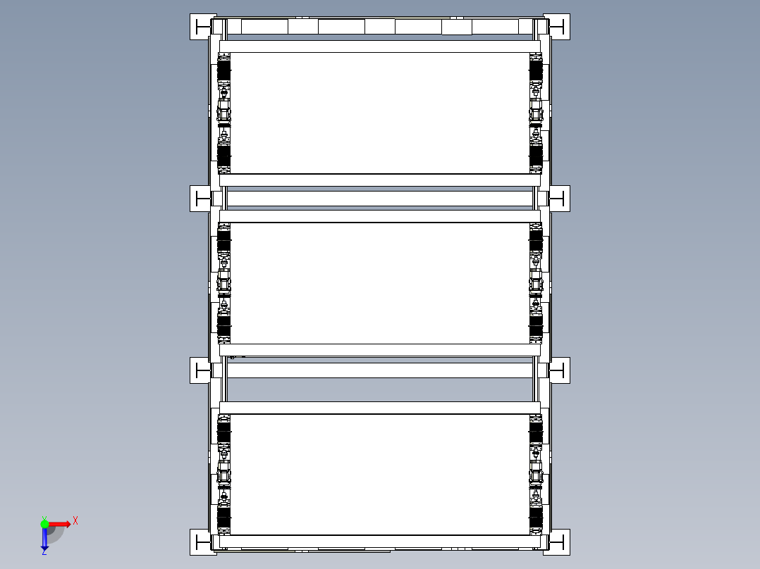 立体式升降型双层停车库俯视图