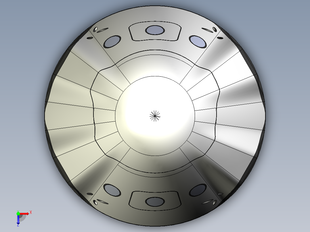 B3004624-太空X龙飞船俯视图