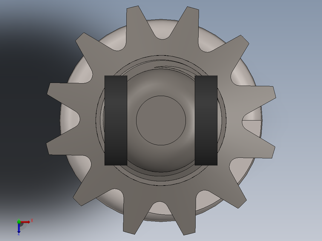 避震组件俯视图