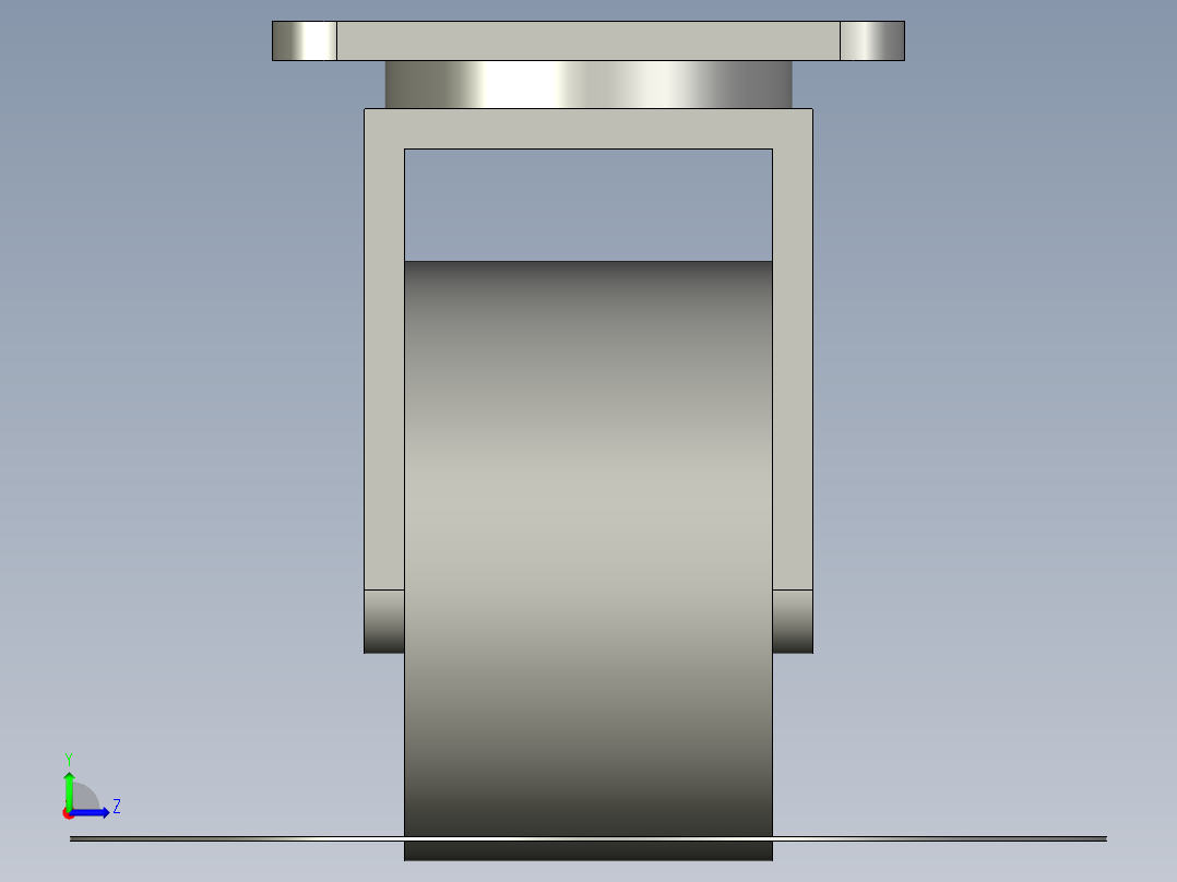 01-72系列3寸尼龙平顶活动脚轮左视图