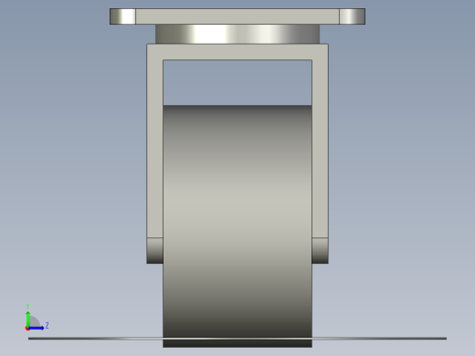 01-72系列3寸尼龙平顶活动脚轮左视缩略图