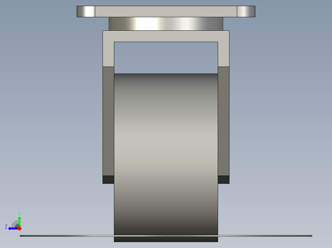 01-72系列3寸尼龙平顶活动脚轮右视图