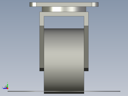 01-72系列3寸尼龙平顶活动脚轮右视缩略图