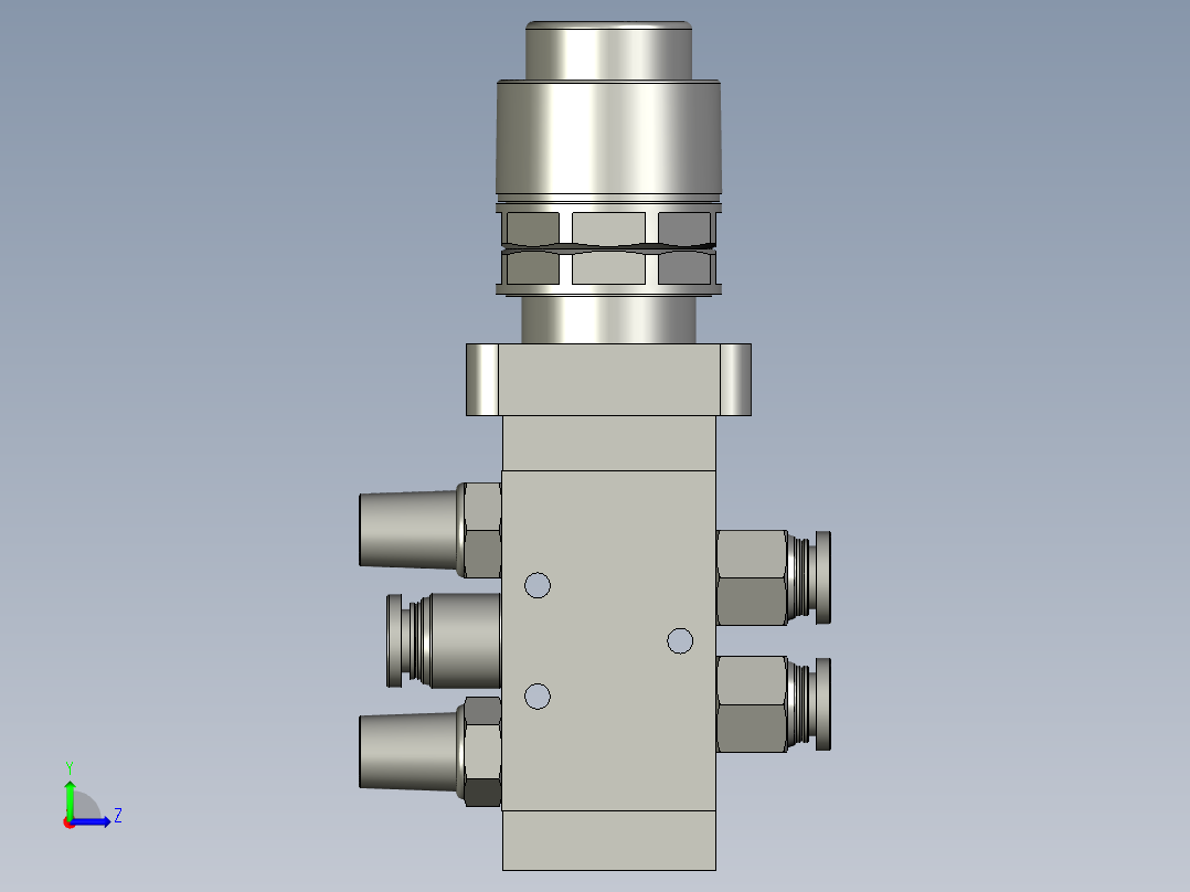 M5PP11006R二位五通电磁阀左视图