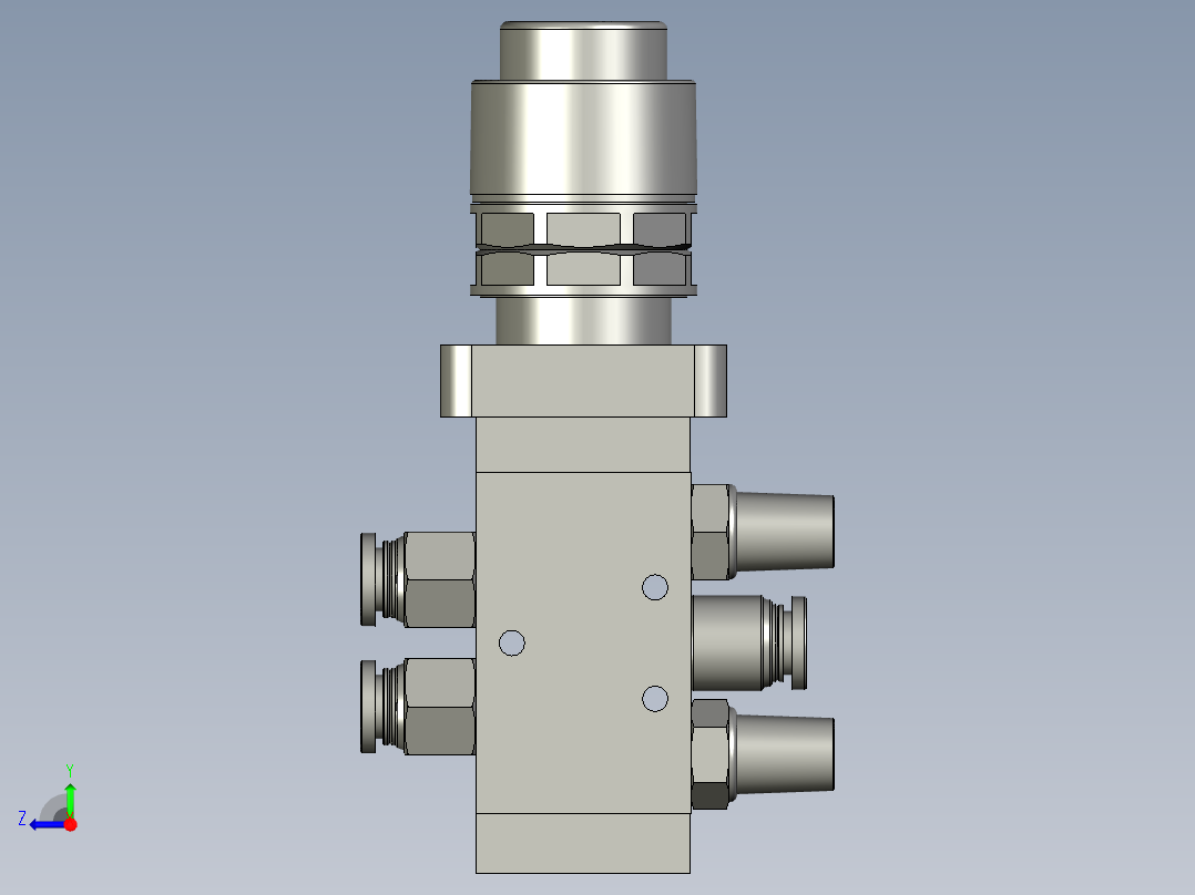 M5PP11006R二位五通电磁阀右视图