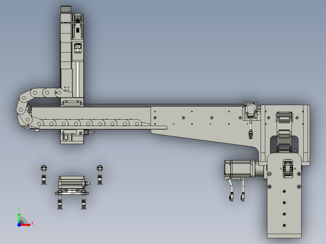 数码电子自动组装生产线设计-上料机械手部分-V1前视图