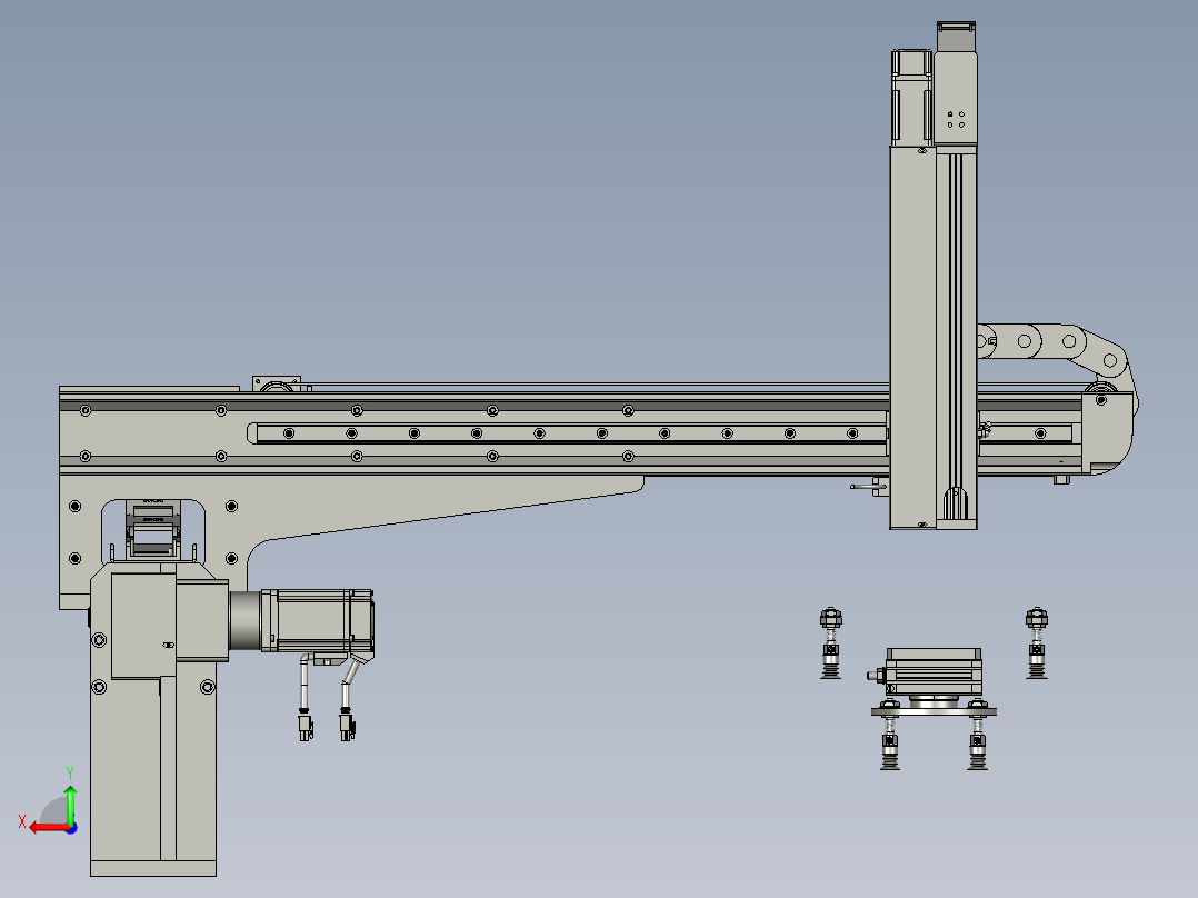 数码电子自动组装生产线设计-上料机械手部分-V1后视图