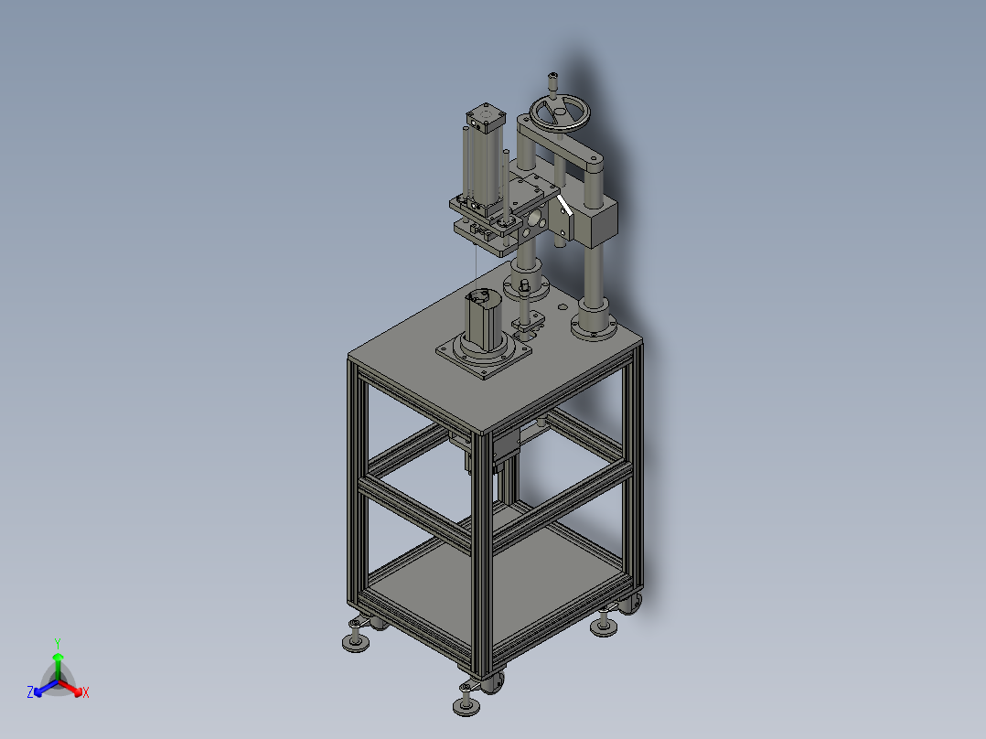 阀体滤网安装设备正等轴测图