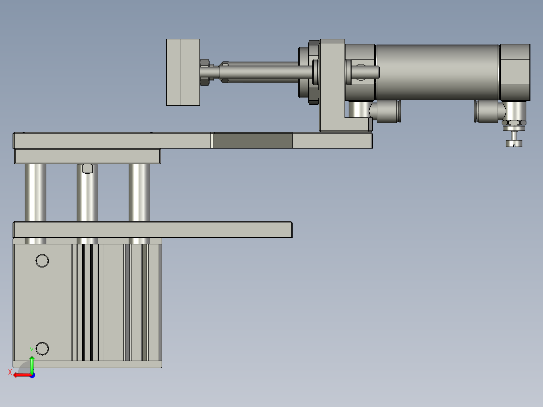 充电接口检测自动化设备设计-assy_SJ-活动推块-V1后视图
