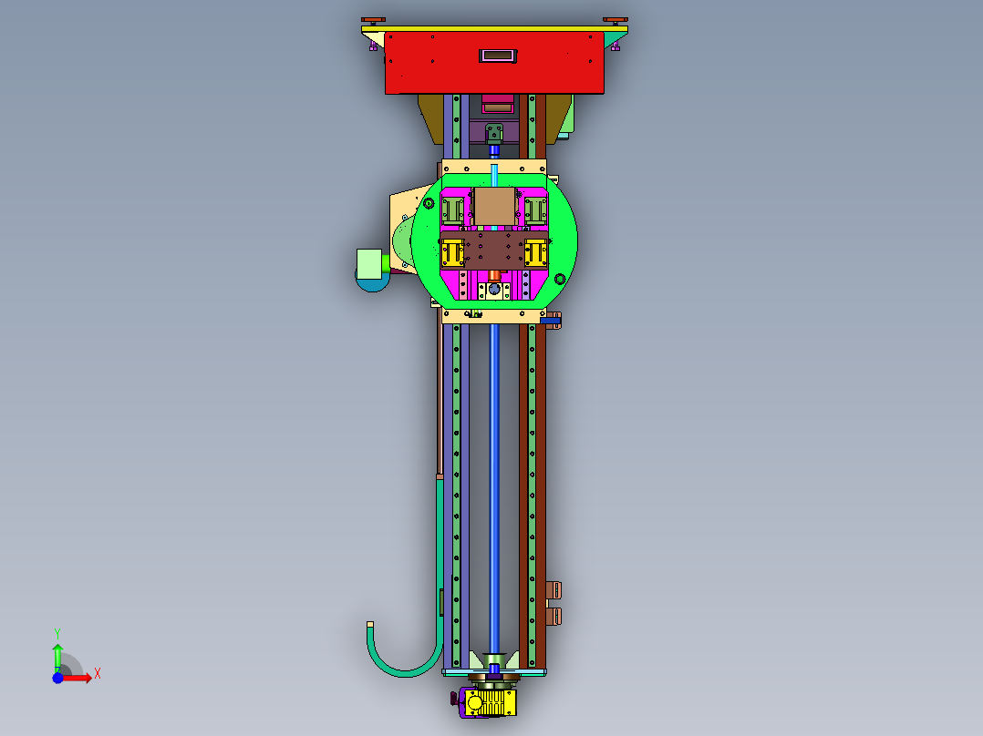 升降旋转夹取平台前视图