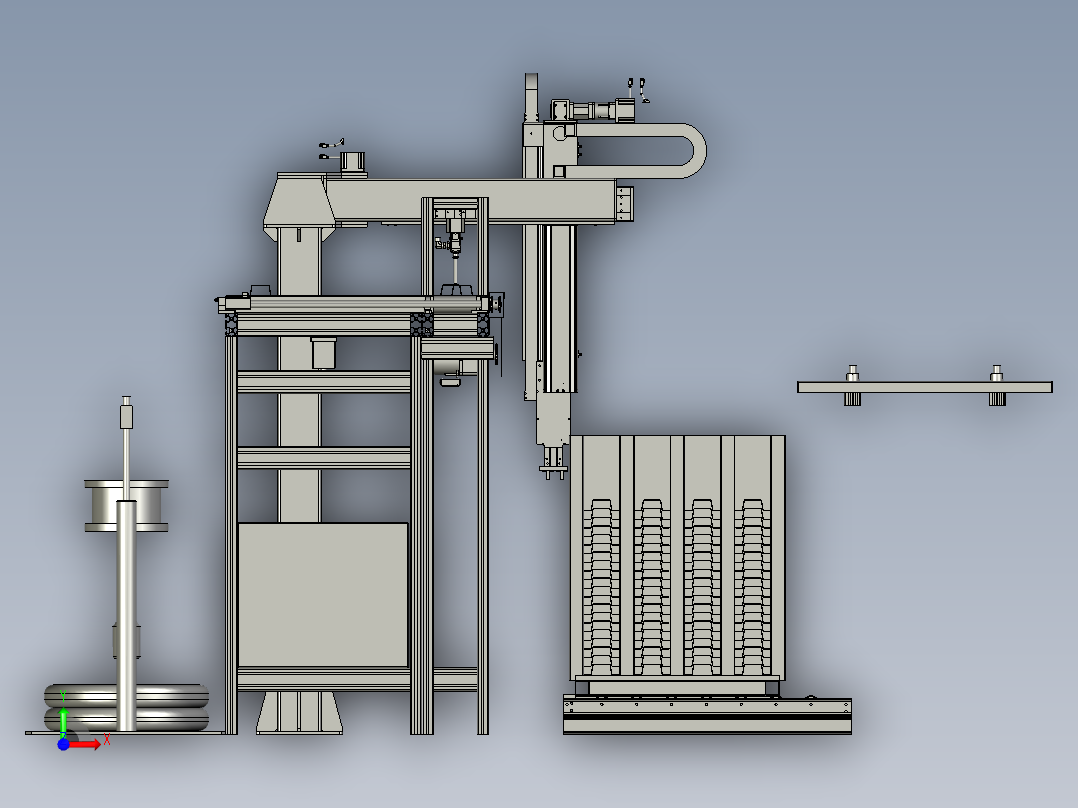 Panel加强筋输送涂胶机构前视图