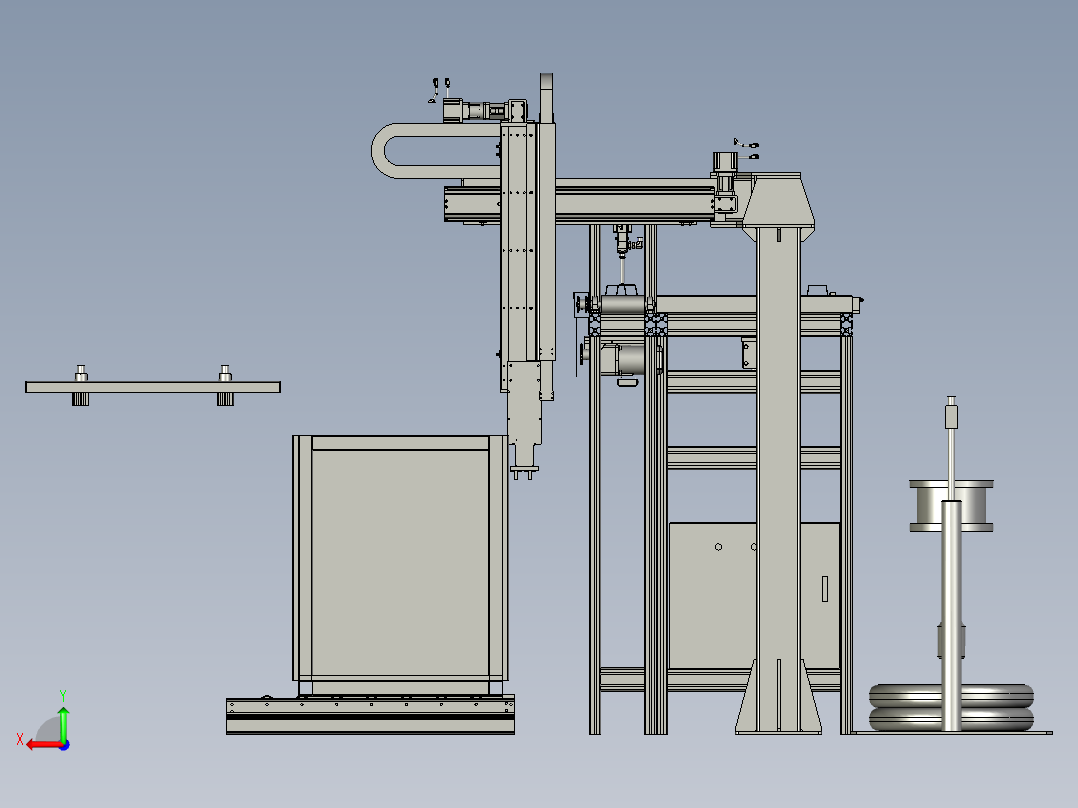 Panel加强筋输送涂胶机构后视图
