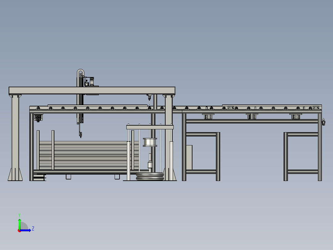 Panel加强筋输送涂胶机构左视图
