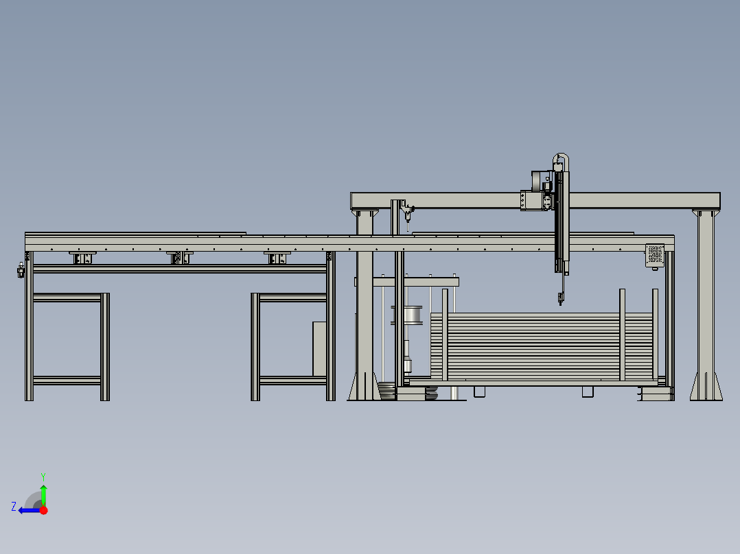 Panel加强筋输送涂胶机构右视图