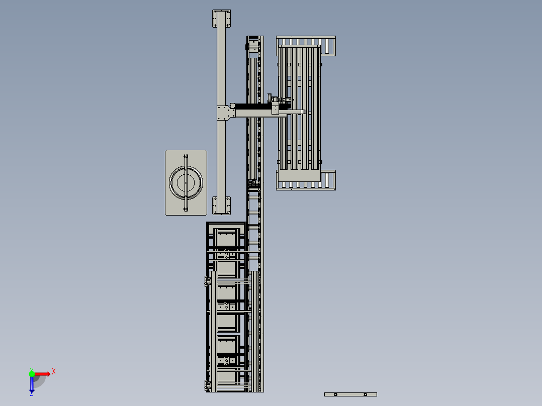 Panel加强筋输送涂胶机构俯视图