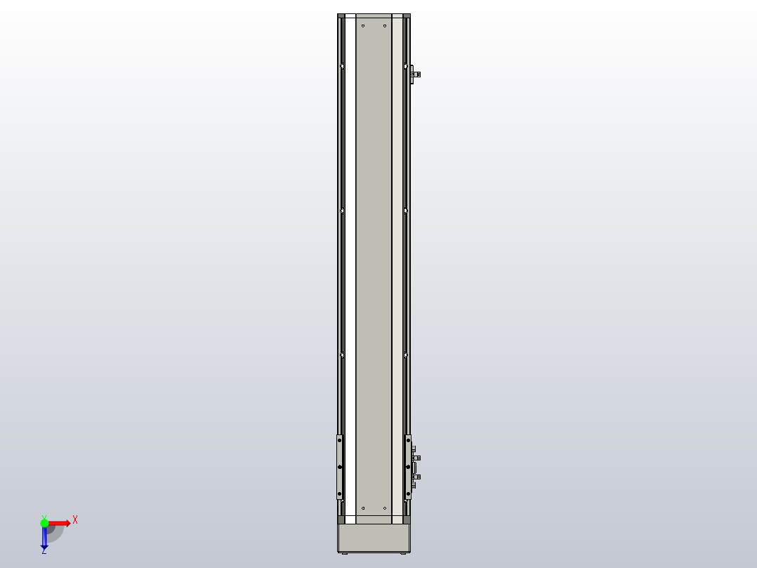 SYS12-500-BM-200W滚珠花健、支撑座、滚珠丝杠、交叉导轨、直线模组.STEP俯视图