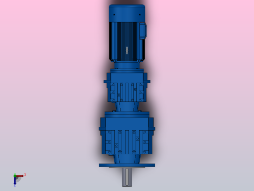 RF57R37法兰轴伸式组合型斜齿轮减速机RF57R37-Y0.18-4P-63-M1-0°-Φ200俯视缩略图