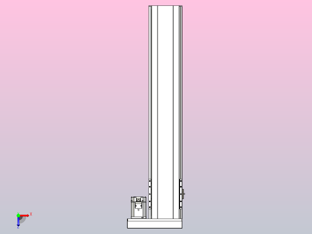 日规模组半封闭丝杆TPA-HNR-175D-2510C-L850-ML-Y-P75-N3俯视图
