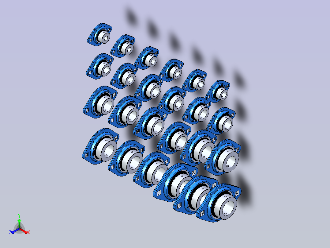 24种SAPFL200带座轴承主视图
