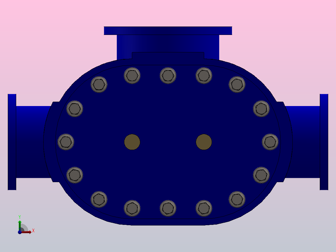 罗茨鼓风机(泵)前视图