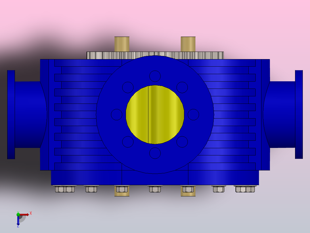 罗茨鼓风机(泵)俯视图