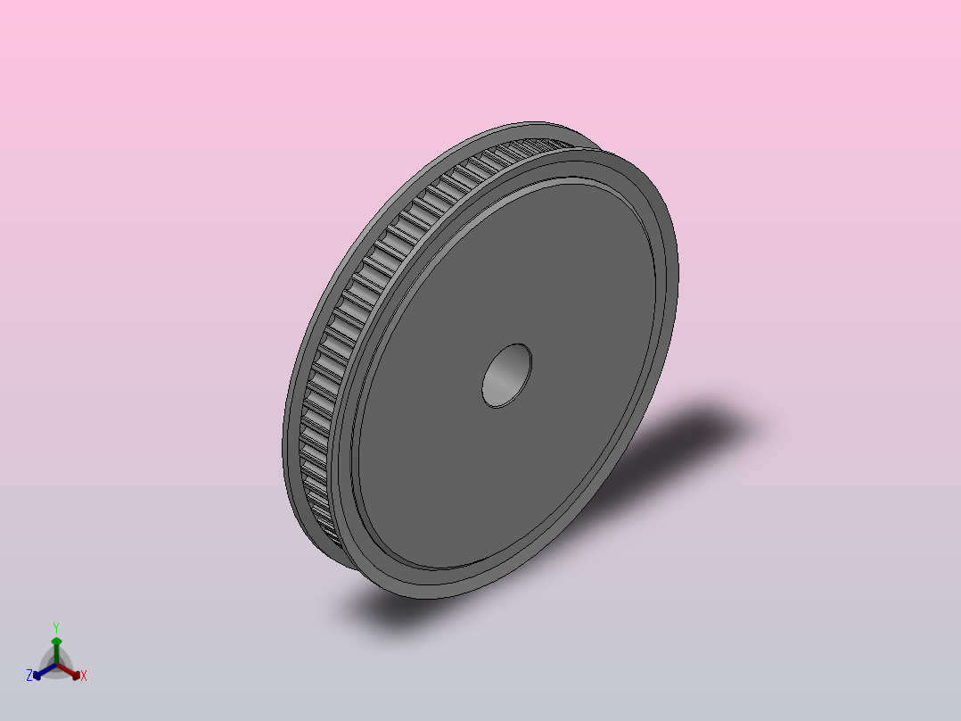 标准型半圆弧形齿同步带轮H3M型_SH3MHC-72-6-dc10-A主视图