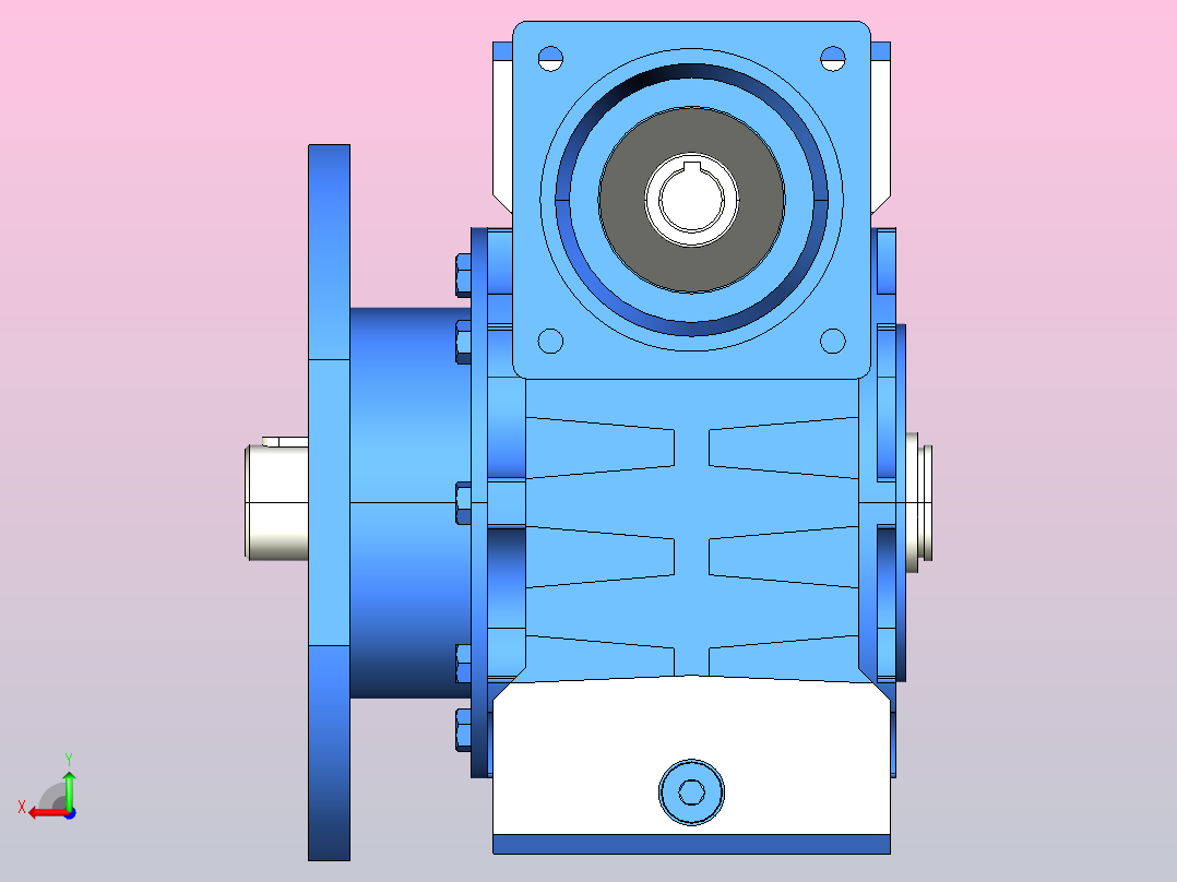 NMRV110-150ST型蜗轮蜗杆减速机[NMRV110╱7.5╱FA1╱SS1╱130╱V5]后视图