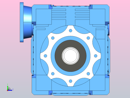 NMRV110-150ST型蜗轮蜗杆减速机[NMRV110╱7.5╱FA1╱SS1╱130╱V5]左视缩略图