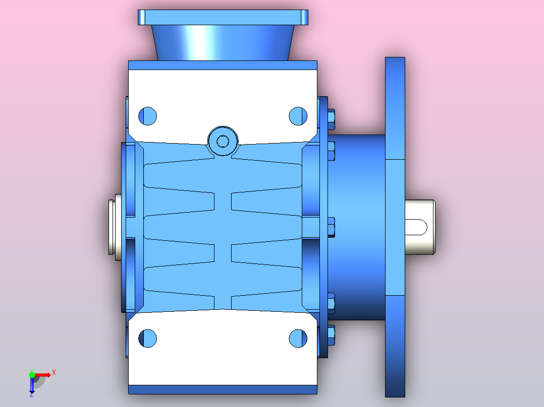 NMRV110-150ST型蜗轮蜗杆减速机[NMRV110╱7.5╱FA1╱SS1╱130╱V5]俯视图