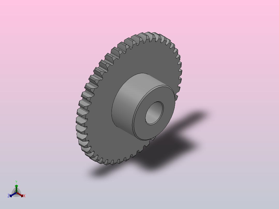 凸缘型模数0.5直齿轮压力角20°[GSADC-0.5-45-2-dc4-A]主视图