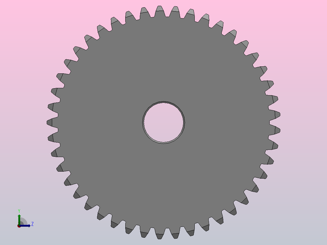 凸缘型模数0.5直齿轮压力角20°[GSADC-0.5-45-2-dc4-A]左视图