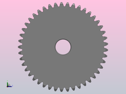 凸缘型模数0.5直齿轮压力角20°[GSADC-0.5-45-2-dc4-A]左视缩略图