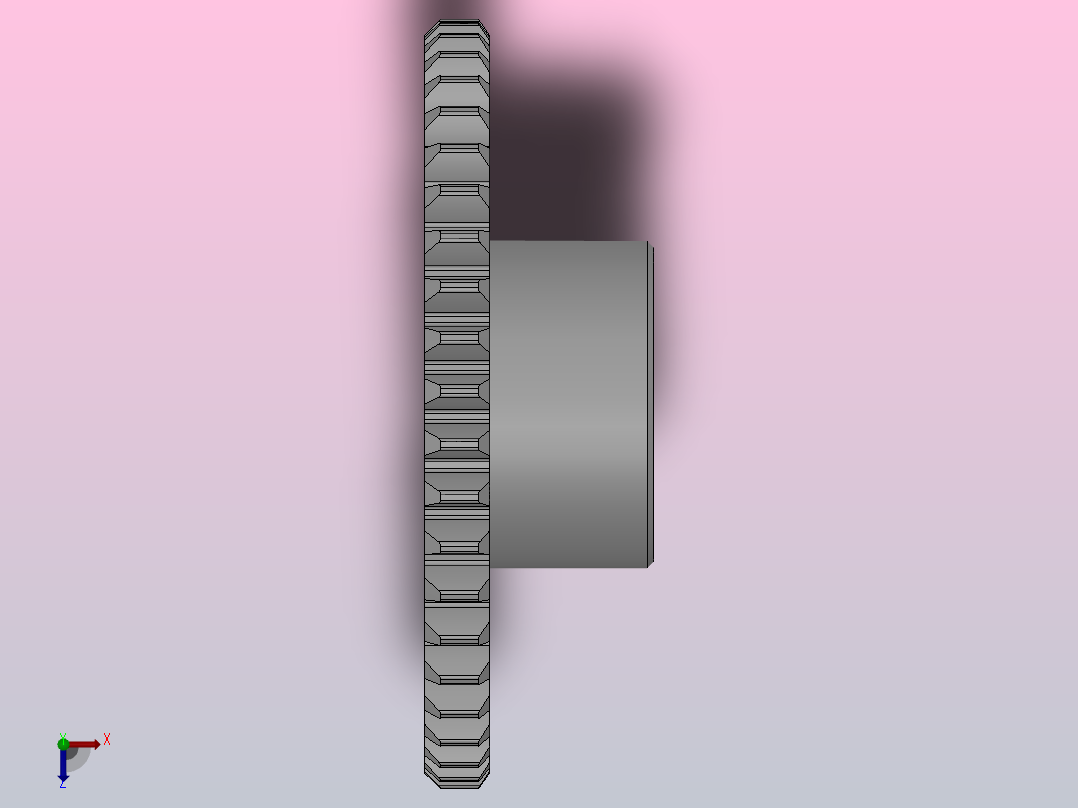 凸缘型模数0.5直齿轮压力角20°[GSADC-0.5-45-2-dc4-A]俯视图