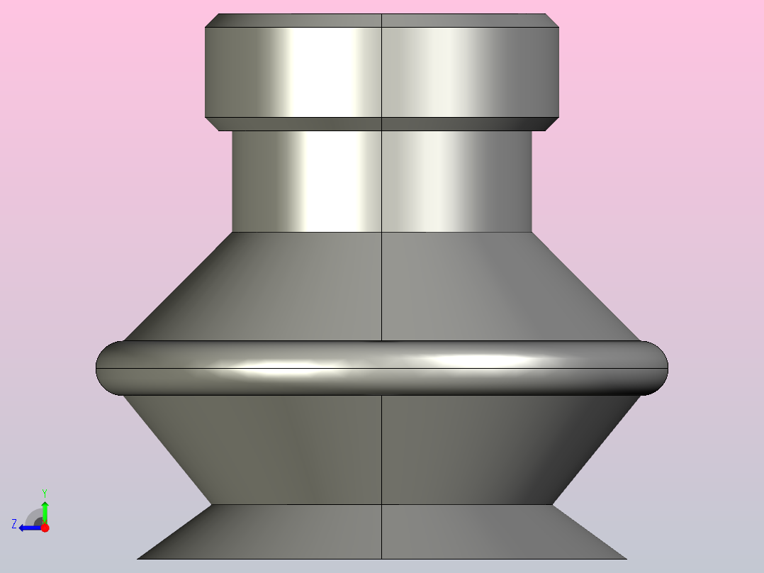 风琴型真空吸盘右视图