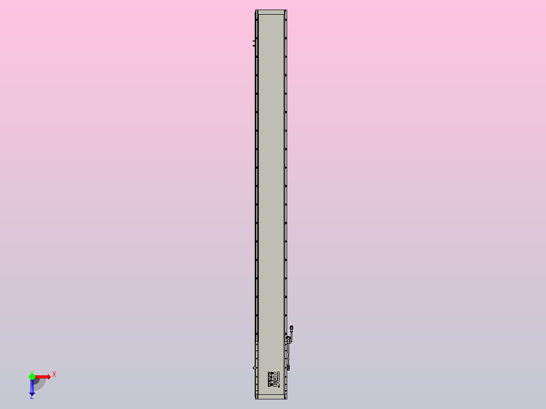 直驱直线电机轴TPA-LNP2-200-55C6-1-L2100-3-C-05-N3俯视图